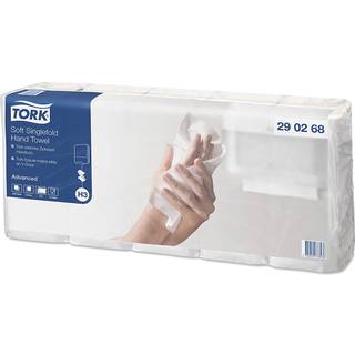 Tork advanced 2-lag håndklædeark H3, v-fold, hvid, 3750 ark