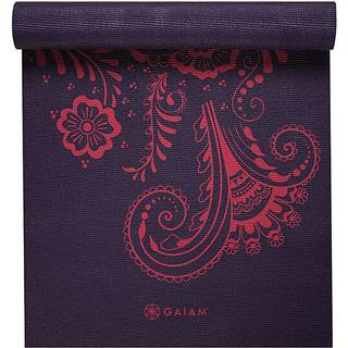 Gaiam Yoga Mat Premium Print Ekstra tyk ikke -slip?velse & fitness Mat til alle typer Yoga Pilates & Floor Workouts Aubergine Swirl 6mm