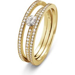 HALO solitaire ring (str. 54), Georg Jensen, 18 kt. guld