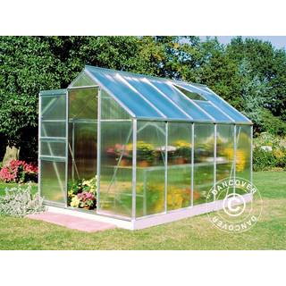 Drivhus Glas Halls Popular 6,2m², 1,93x3,19x1,95m, Aluminium
