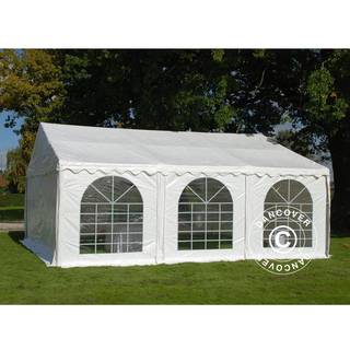Partytelt Festtelt SEMI PRO Plus 7x7m PVC, Hvid