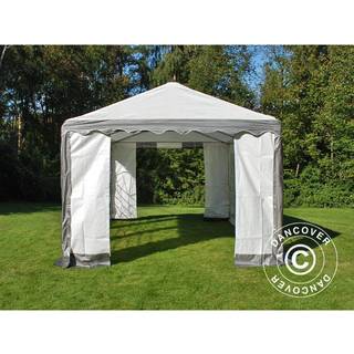 Partytelt Festtelt PLUS 3x6m PE, Grå/Hvid