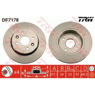 Bremseskive TRW DF7178