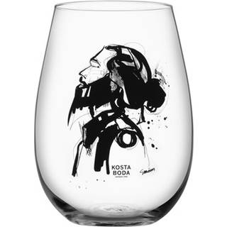 Kosta Boda All about you glas 57 cl 2 stk Love him (grå)