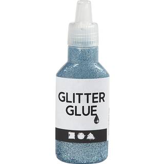 Lyseblå Glitterlim 25ml - Præcis Påføring