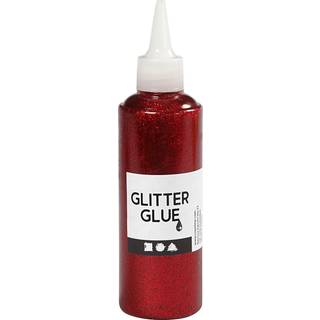 Rød Glitterlim 118 ml - Præcis Påføring