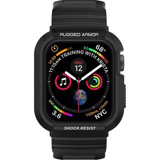 Apple Watch SE/6/5/4 (44mm) SPIGEN Rugged Armor Pro Case - TPU Cover inkl. Rem - Sort