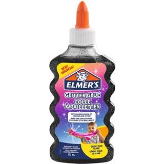 Glitter lim sort 177ml, velegnet til slim, 2109501