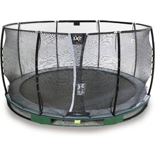 EXIT Elegant Premium nedgravet trampolin ø427cm med Deluxe sikkerhedsnet - sort