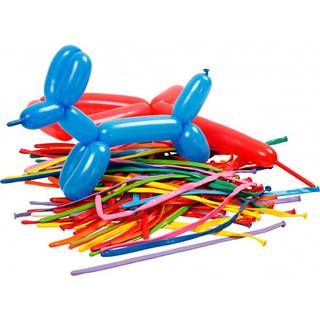 Balloner til ballondyr, Ass., 130 cm, 100 stk.