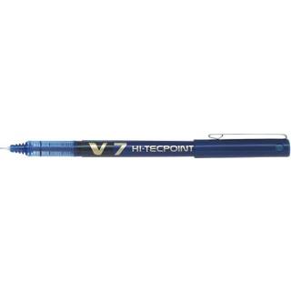 Pilot V7 Hi -Tecpoint Rollerball Pen 0,7 mm spets - blå låda med 12