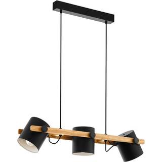 EGLO HORNWOOD langbordspendel 3L, sort/brun