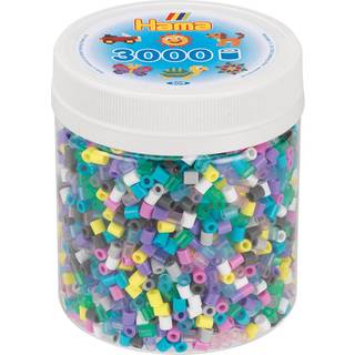 Hama Midi, perler, 3.000 stk., mix 66, 6 standardfarver [Levering: 1-2 dage]