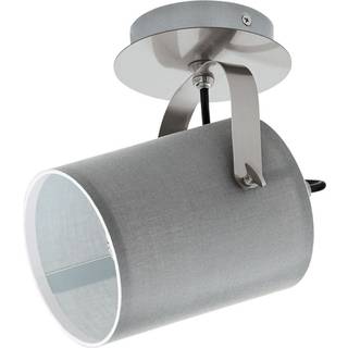 Villabate loftlampe med grå tekstilskærm