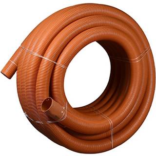 Wavin 60/50 mm PVC-drænrør med 1,5 x 5 mm slids, 50 m, brun