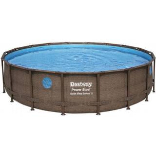 Bestway, Power Steel Swim Vista Rund Pool, 549 x 122 cm m/ tilbehør [Levering: 1-2 dage]