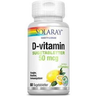 Solaray D-vitamin Sugetabletter