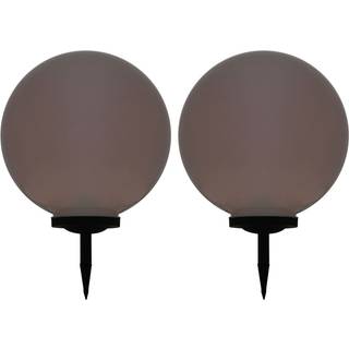 Soldrevne Udendørslamper Led 2 Stk. 50 Cm Rund Rgb