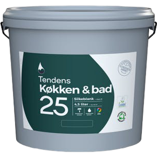Tendens køkken- og badmaling silkeblank 25 4,5 liter