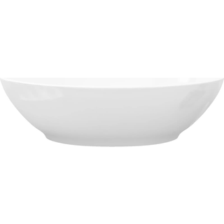 keramisk luksushåndvask oval hvid 40 x 33 cm