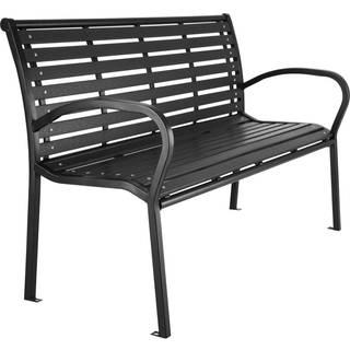 Havebænk Pino 126x62x81,5cm - sort