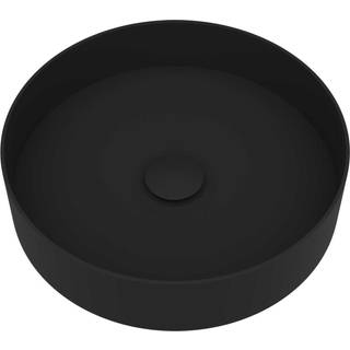Primy Steel Rare R Coal fritstående håndvask Ø375mm i mat sort