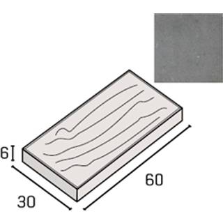 IBF Skiferpræg Sort/antracit - 6x30x60cm