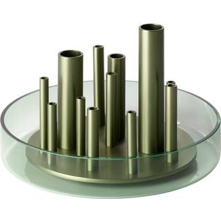 Fritz Hansen - Ikeru Vase Aluminium/Forest Green Low - Krukker og vaser - Jaime Hayón - Grøn