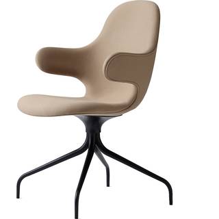 &Tradition - Catch JH2 - Polished aluminium - Leather cat.2 - Silk SIL0250 Cognac - Spisebordsstole - Jaime Hayón - Læder/Metal