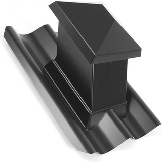 Swisspearl taghætte sortblå B7 15-45 m/isorør + overgang 47030158 150x150mm