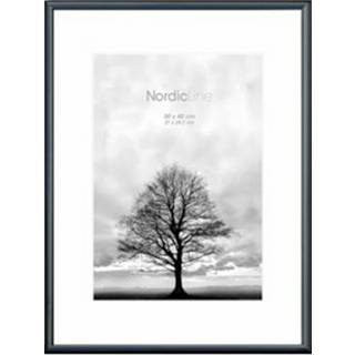 Ramme Nordic Line Minimal Sort Aluminium - A4
