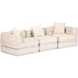 3-personers modulpuf stof patchwork