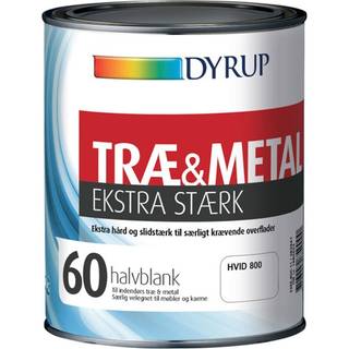 DYRUP Træ & Metal maling Ekstra Stærk Glans 60 Halvblank 1 Liter - 1 liter - Base 30
