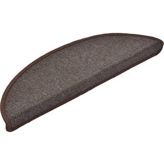 trappemåtter 15 stk. 56x17x3 cm kaffebrune halvrund