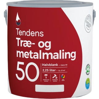 Tendens træ- og metalmaling halvblank 50 2.25 liter (På lager i varehus)