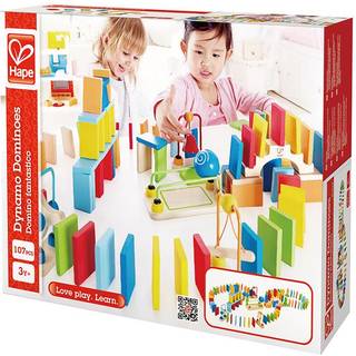 Hape Dynamo Dominoes - et sjovt dominospil på 107 dele