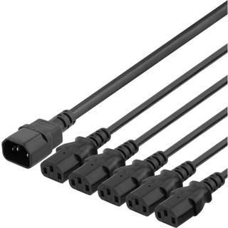 Standard IEC C14 til C13 Strøm Y-Splitter kabel - 2 m