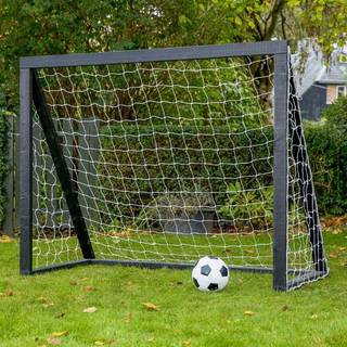 Homegoal pro junior fodboldmål, træ, sort - 175 x 140 x 80 cm