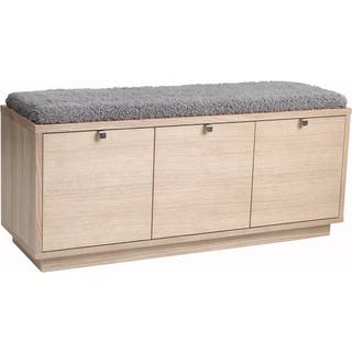 Rowico Home Confetti bænk Sortbejdset eg/sort stof 106 x 35 cm