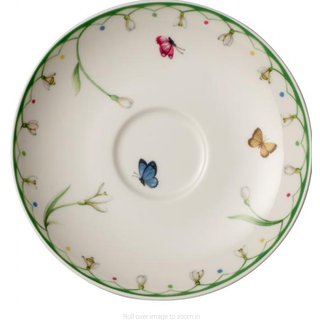 Villeroy & Boch Colourful Spring Kaffeunderkop - Kagetallerken & Desserttallerken Porcelæn Hvid - 1486631310