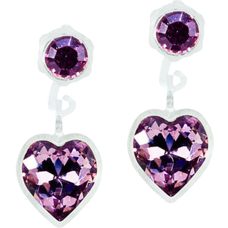Blomdahl Heart Pendant Light Amethyst 4/6 mm