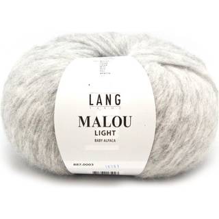 Lang Yarns Malou Light 0085 Indhold: 72% Babyalpakka, 16% Polyamid, 12% Uld Vægt/længde: 50 g = ca. 190 meter Anbefalede pinde: 4,5-5 mm Strikkefasthed: 10x10 cm = 16 m x 25 p Vask: Håndvask / Tåler ikke tørretumbling.