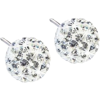 Blomdahl Natural Titanium Crystal Ball White 6 mm
