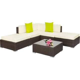 Polyrattan loungesæt Paris - grå