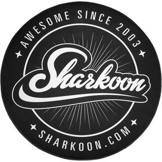 Sharkoon - floor mat - round - 120 cm - black white