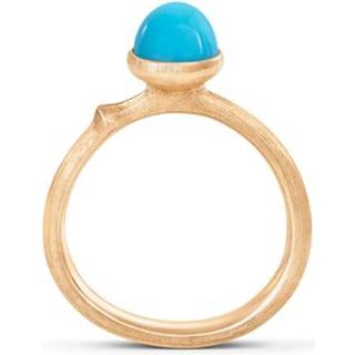 OLE LYNGGAARD COPENHAGEN Lotus 0 Tiny 18 kt. guld ring med turkis