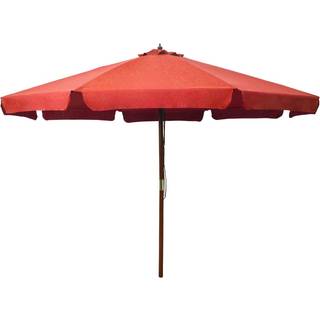udendørs parasol med træstang 330 cm sort