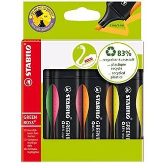 Stabilo Green Boss Highlighter | 4 farver