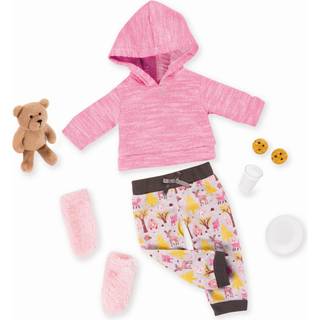 Our Generation dukketøj Deluxe pyjamassæt m. bamse