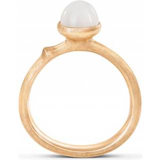 OLE LYNGGAARD COPENHAGEN Lotus 0 Tiny 18 kt. guld ring med hvid månesten